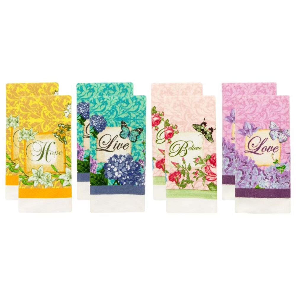 Sunflower Garden Inspirational Butterfly & Floral Themed Kitchen Towel Set